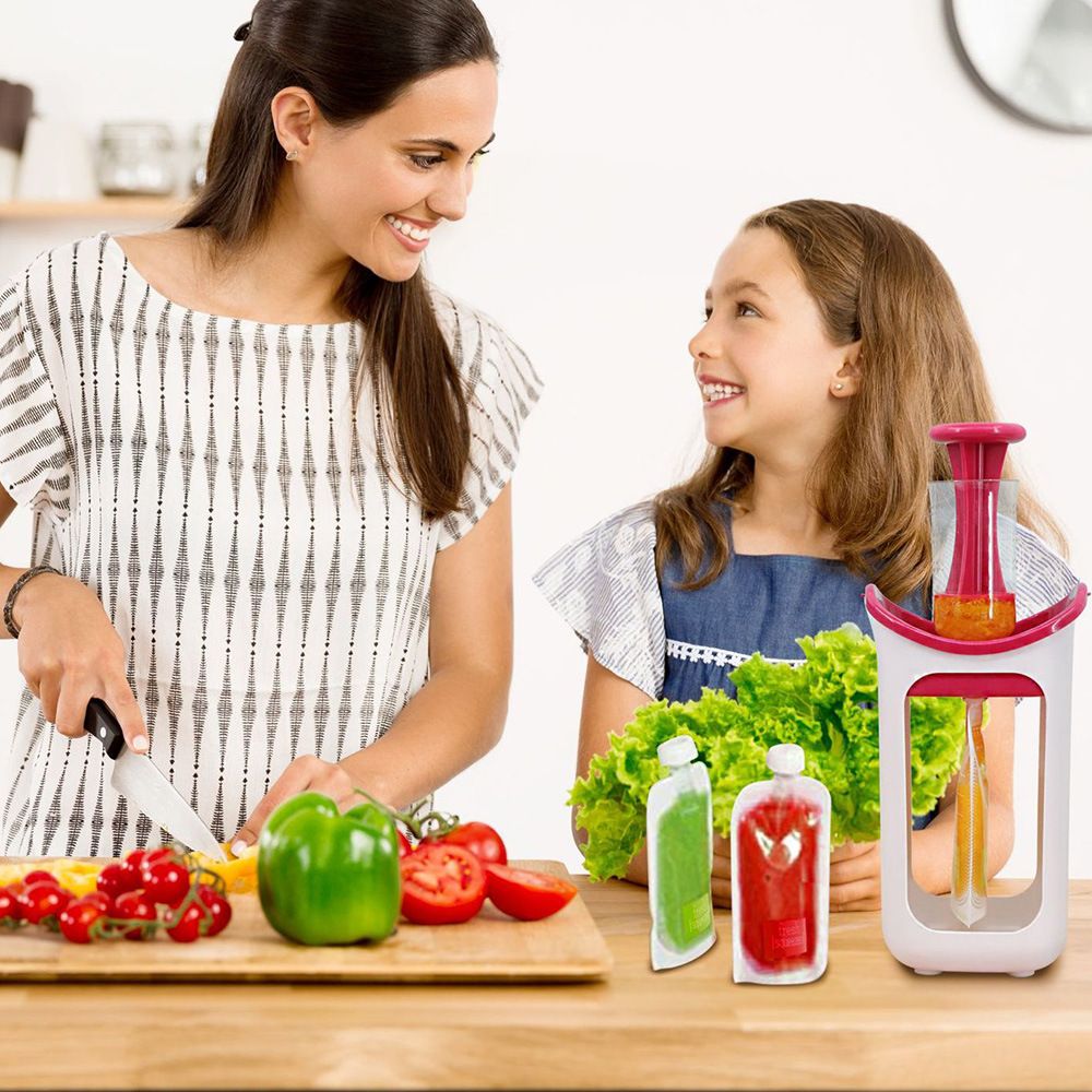 Reusable Baby Food Pouch Filler, Pouch Filling Station for semi Solid Food for Babies and Toddlers, Homemade Baby