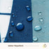 180*180cm Fabric Shower Curtain for Bathroom, Nautical Shower Curtain Coastal Shower Curtain Waterproof with Hooks, Sailboats