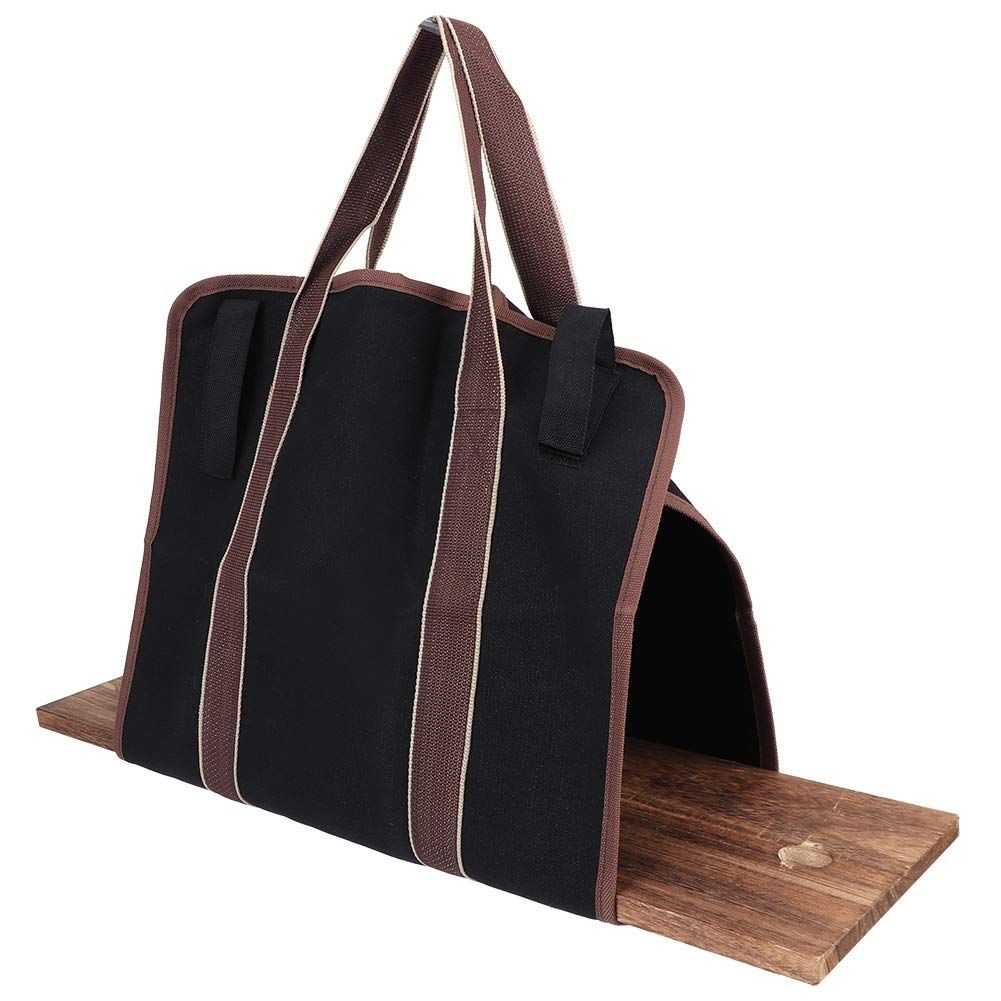 Firewood Carrier, Durable Oxford Cloth Tote Bag with Handles, Log Tote Bag Wood Stove Accessories Wood Carrier for Inside Fireplace