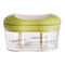 Garlic Chopper,Portable Garlic Mincer,Hand Push Garlic Press with Clear Storage Container for Both Home and Camping (Green,Large)
