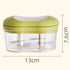 Garlic Chopper,Portable Garlic Mincer,Hand Push Garlic Press with Clear Storage Container for Both Home and Camping (Green,Large)