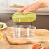 Garlic Chopper,Portable Garlic Mincer,Hand Push Garlic Press with Clear Storage Container for Both Home and Camping (Green,Large)