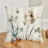 Grey Teal Floral Pillow Covers 18x18 Inch Watercolor Flower Couch Pillow Cases Rustic Abstract Modern Throw Pillows Set of 4