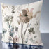 Grey Teal Floral Pillow Covers 18x18 Inch Watercolor Flower Couch Pillow Cases Rustic Abstract Modern Throw Pillows Set of 4