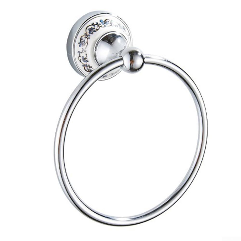 Chrome Towel Ring, Bath Hand Towel Holder , Silver Towel Rack Wall Mounted Towel Ring, Wall Mount Towel Holder Modern Round