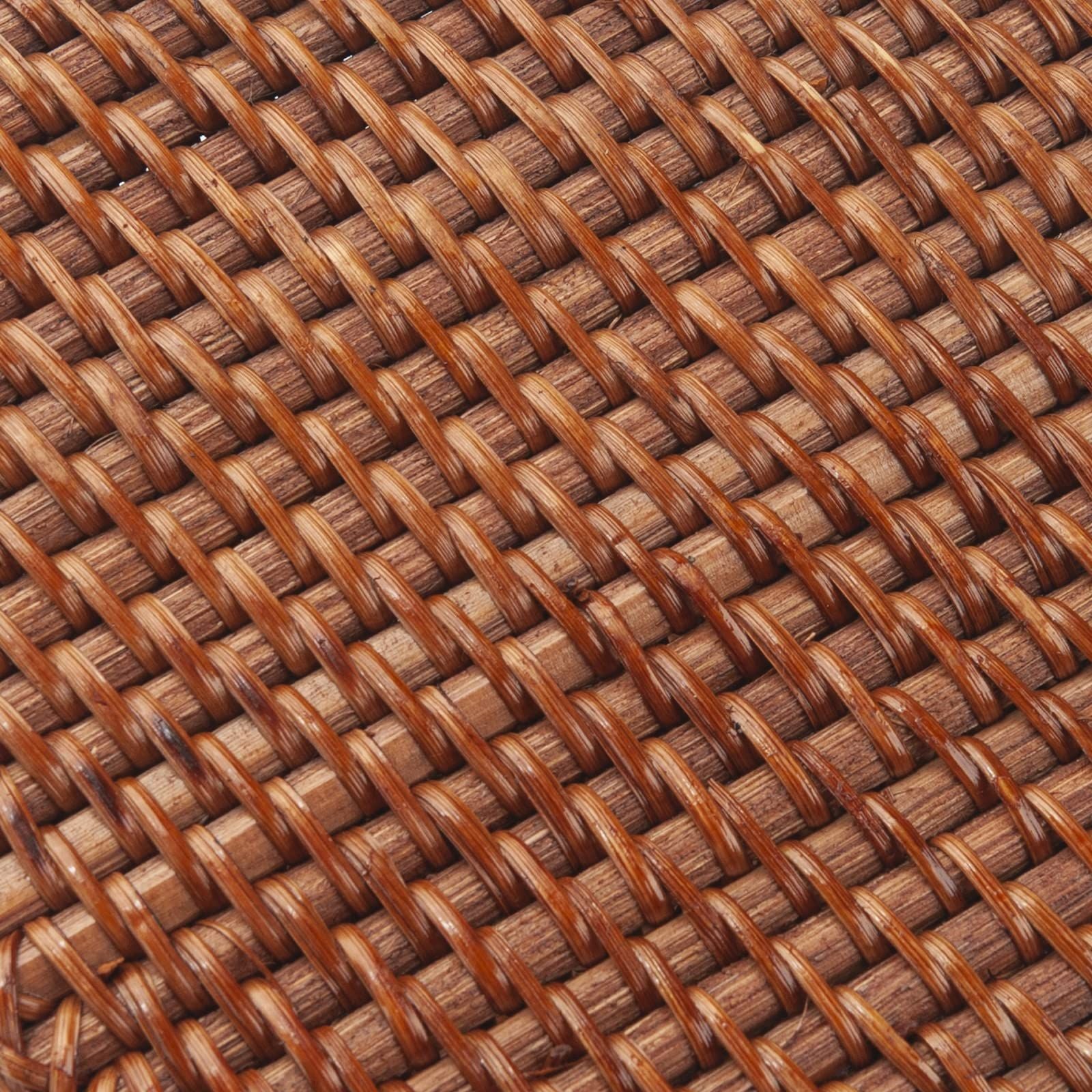 Rattan Tissue Box Cover Natural Woven Facial Napkin Holder Square Open bottom allows  (Honey Brown, 5.5x5.5x5.9 Inch)