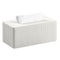Tissue Box Cover Stylish PU Leather Rectangular Tissue Box Holder with Magnetic Bottom Cover for Bathroom Bedroom  (Cream-white)