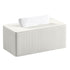 Tissue Box Cover Stylish PU Leather Rectangular Tissue Box Holder with Magnetic Bottom Cover for Bathroom Bedroom  (Cream-white)