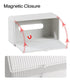 Tissue Box Cover Stylish PU Leather Rectangular Tissue Box Holder with Magnetic Bottom Cover for Bathroom Bedroom  (Cream-white)
