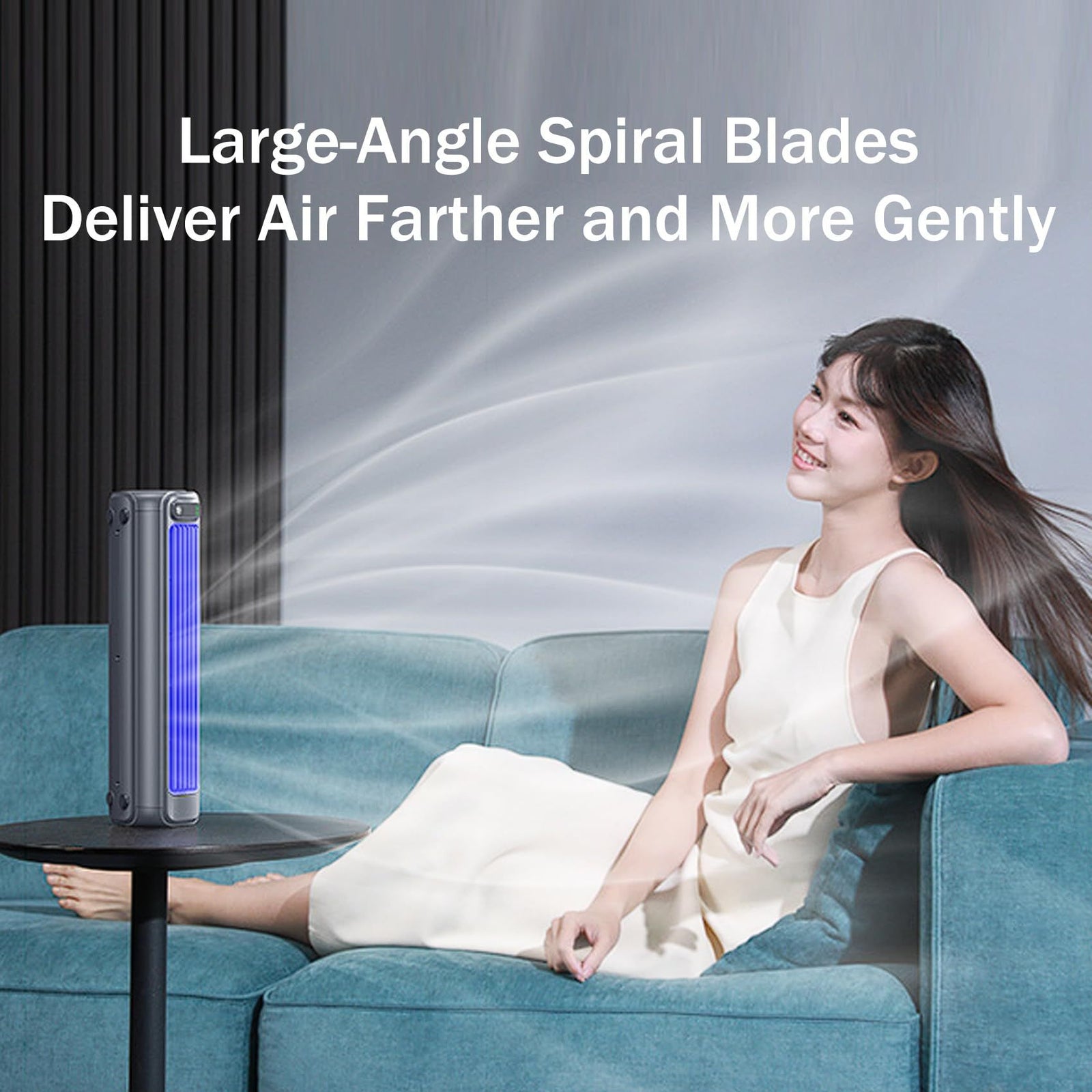Portable Ac, Cooling Air Conditioner, Air Conditioning Cooling Fan for Bedroom Office, Quiet, 3 Speeds (Grey)