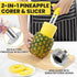 Premium Pineapple Corer and Slicer Tool - Sharp Pineapple Cutter with Serrated Tips - Easy to Use and Clean - Stainless (Yellow)