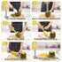 Premium Pineapple Corer and Slicer Tool - Sharp Pineapple Cutter with Serrated Tips - Easy to Use and Clean - Stainless (Yellow)