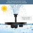 Solar Bird Bath Fountain Pump, Solar Fountain Pump for Bird Bath with 6 Nozzles, 6.5" Solar Powered Water Fountain Pump