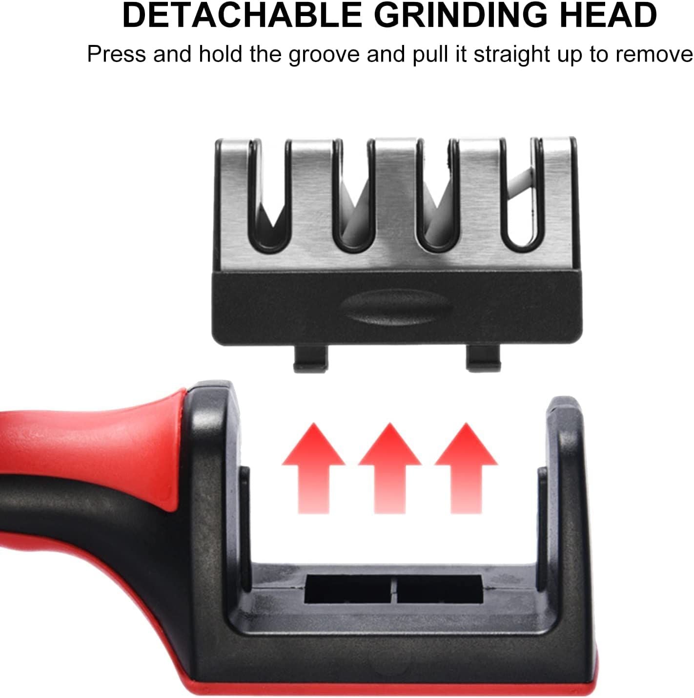 4-in-1 Kitchen Chef Knife Scissors Sharpener,4-Stage Quality Knife Sharpening Tool to Repair, Grind, Polish Blade