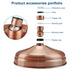 Copper Shower Heads Antique Red - Round 8 Inch Rainfall Garden High Pressure with Adjustable Rain Shower Heads