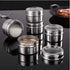 5Pack Spice Tins, stainless steel spice container storage box with transparent lid for storing herbs, spices