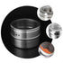5Pack Spice Tins, stainless steel spice container storage box with transparent lid for storing herbs, spices