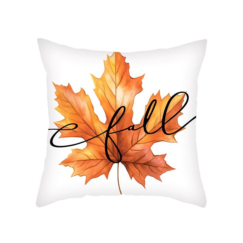 Fall Pillow Covers 4 Pack, 18x18 Autumn Maple Leaves Pillow Cases Fall Decorations Couch Pillow Cases, Linen Fall Decor
