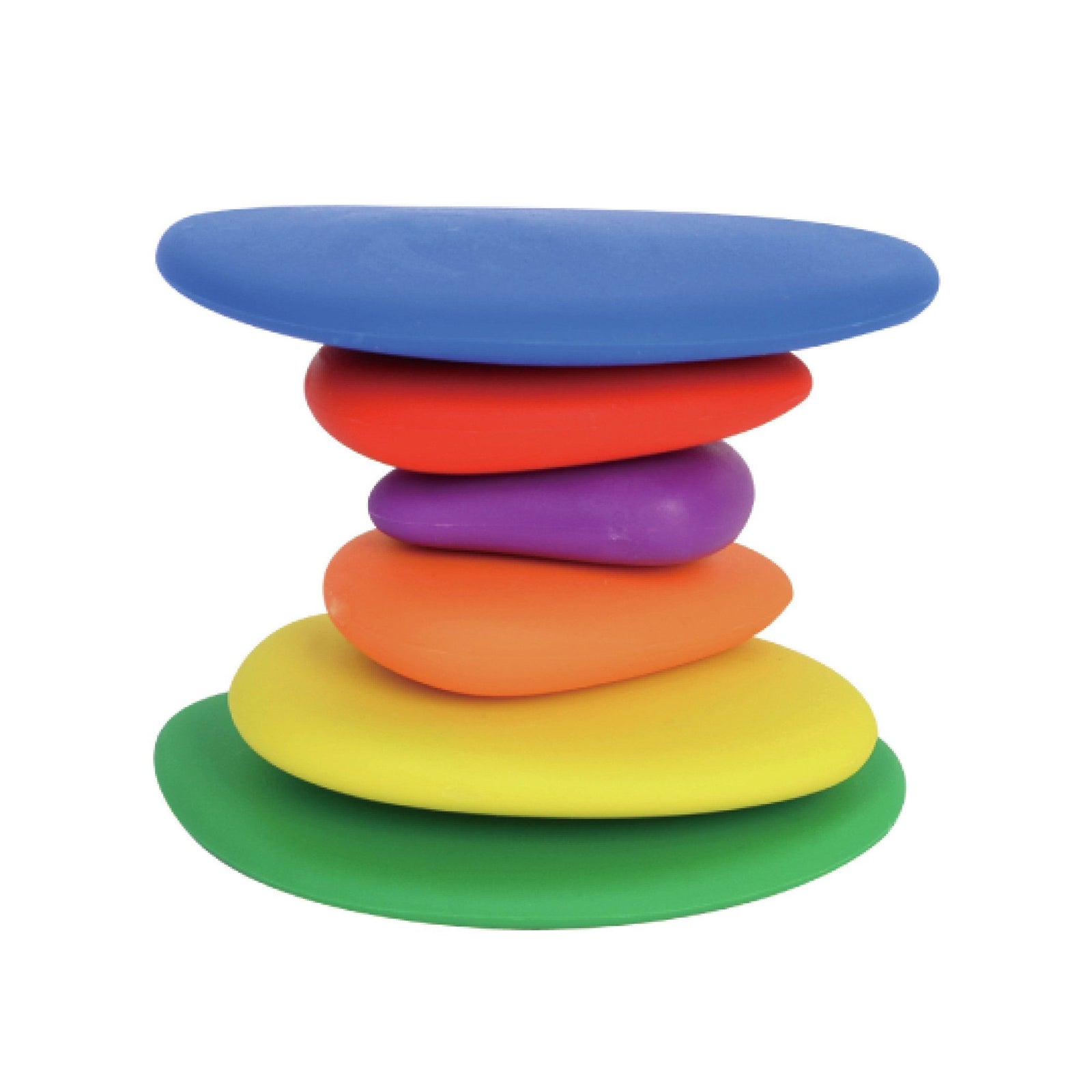 Set of 38 Sorting and Stacking Stones with 20 Activity Cards - In Home Learning Toy for Early Math Rainbow Pebbles