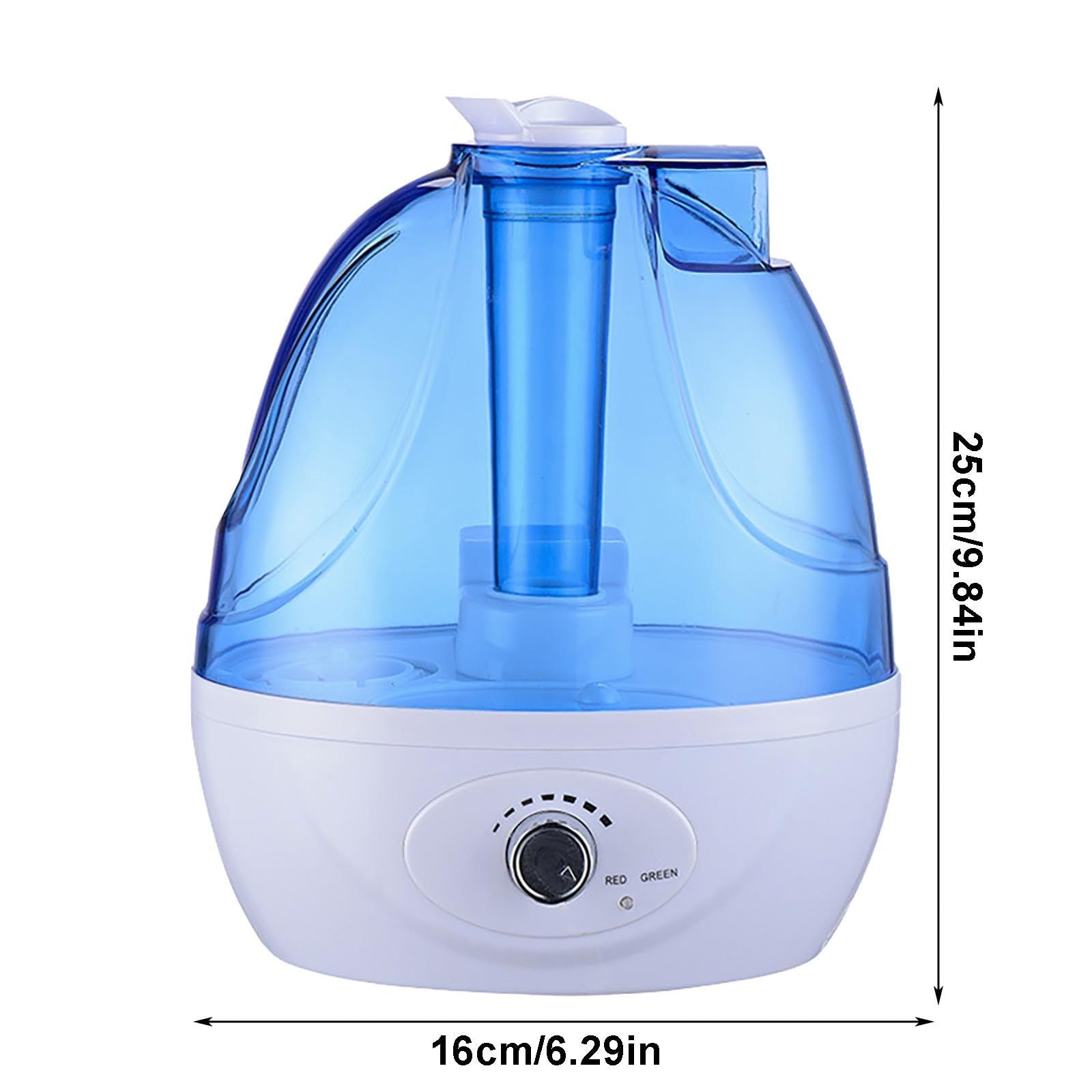 Cool Mist Humidifier 2.5L Water Tank Quiet Ultrasonic Humidifiers for Bedroom 360° Rotation Nozzle Adjustable Mist Level
