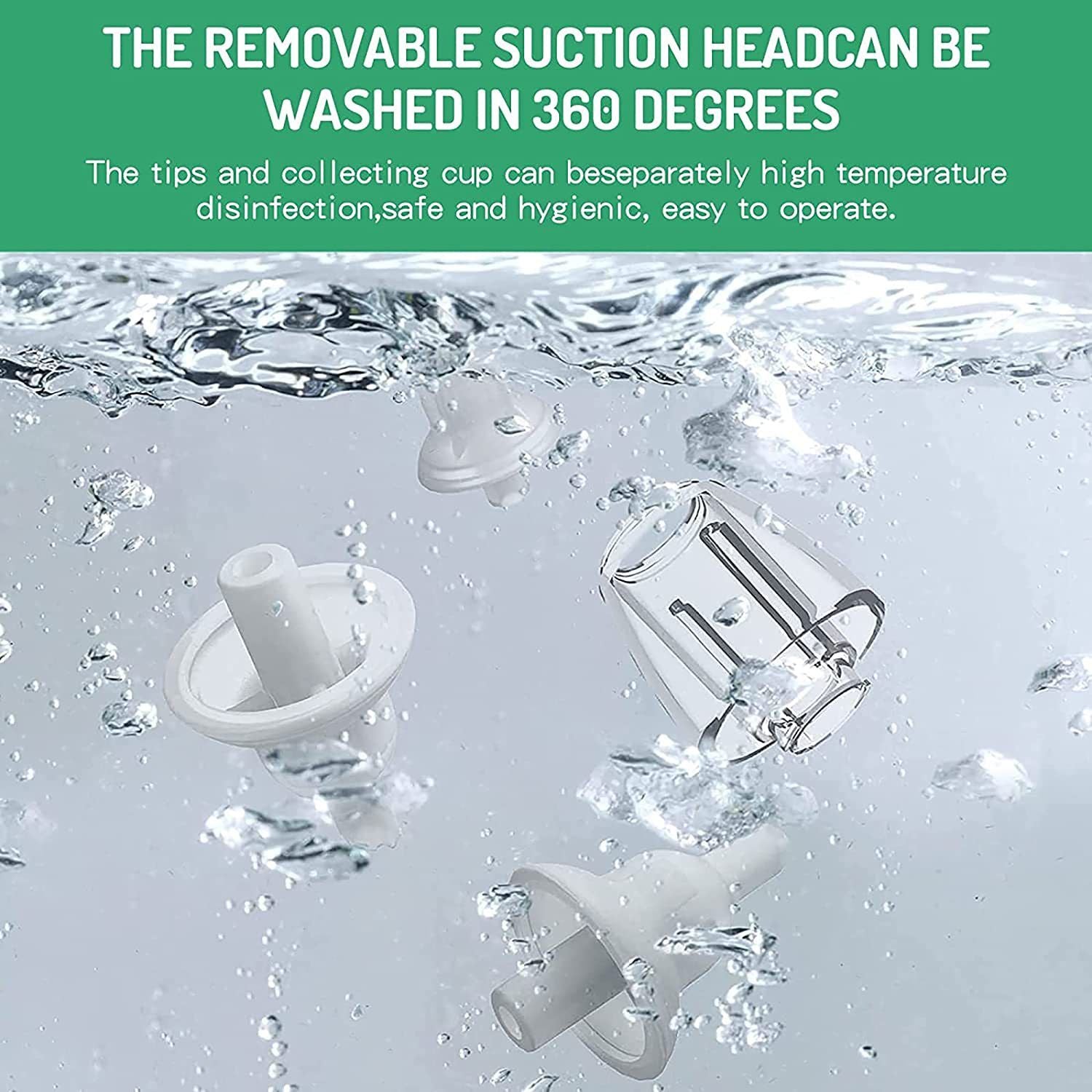 Baby Nasal Aspirator - Safe, Quick, and Hygienic Nose Cleaner with Pause, Music, and Light Soothing Functions