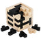 Wooden Brain Teaser Puzzle Cube Wooden Puzzles T-shaped Jigsaw Logic Puzzle Educational Toy for Kids and Adults