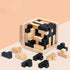 Wooden Brain Teaser Puzzle Cube Wooden Puzzles T-shaped Jigsaw Logic Puzzle Educational Toy for Kids and Adults