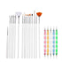 20-Piece Professional Nail Art Brushes Set, Dotting Tools, Dust Brush, Nail Drawing Pen for Perfect Manicure and Detailed Designs