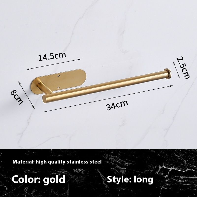 Gold Paper Towels Rolls Holders- for Kitchen,Paper Towels Bulk- Self-Adhesive Under Cabinet,Both Available in Adhesive and Screws