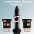 Hair Curling Iron Brush,Hot Curling Comb Ceramic Rotating Curling Iron ,Heated Round Brush Hair Styler Tool for Short Hair