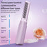 2pc Rechargeable Mini Hair Straightener Cordless Heating Comb Iron LCD Display Portable Travel Heat Brush