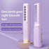 2pc Rechargeable Mini Hair Straightener Cordless Heating Comb Iron LCD Display Portable Travel Heat Brush