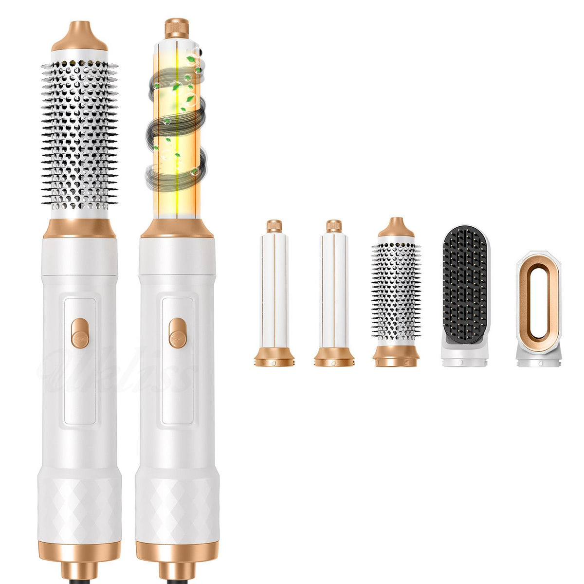 Blow Dryer Brush Detachable, Hair Dryer Brush, Air Hair Curling Iron Wrap Styler, Negative Ion Hair Straightener Brush