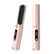 2pc Cordless Hair Straightener Brush for Women,Electric Hair Straightening Comb with Negative Ions,Fast Heating,Rechargeable