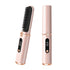 2pc Cordless Hair Straightener Brush for Women,Electric Hair Straightening Comb with Negative Ions,Fast Heating,Rechargeable