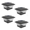 4 pc Solar Post Cap Lights Outdoor Lighting Deck Fence Two Modes Warm White Color Changing Suitable for Wooden Brushed Copper