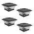 4 pc Solar Post Cap Lights Outdoor Lighting Deck Fence Two Modes Warm White Color Changing Suitable for Wooden Brushed Copper