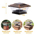 4 pc Solar Post Cap Lights Outdoor Lighting Deck Fence Two Modes Warm White Color Changing Suitable for Wooden Brushed Copper