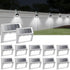 12pc Solar Lights for Outside, Solar Deck Lights Outdoor, Waterproof Fence Solar Lights for Fence, Patio, Garden, Pathway