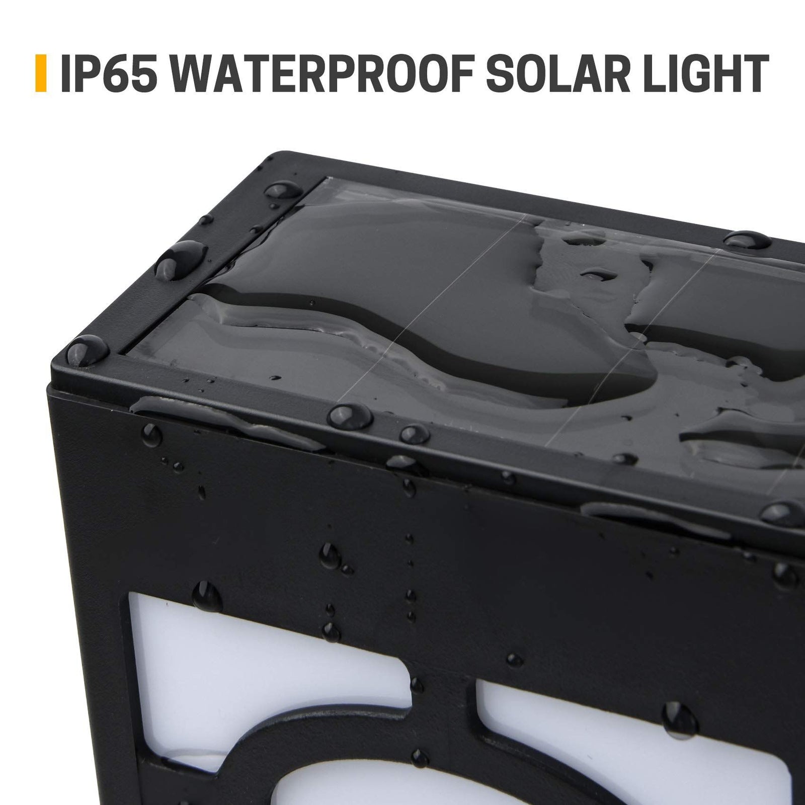 4pc Solar Lights Outdoor, Decorative Solar Fence Lights Waterproof, Solar Deck Lights for Deck, Fence, Patio, Yard