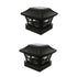 2pc Solar Outdoor Post Cap Lights - Includes Bases for Posts - Bright Light - Slate Black Post lights, fence lights