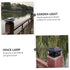 2pc Solar Outdoor Post Cap Lights - Includes Bases for Posts - Bright Light - Slate Black Post lights, fence lights
