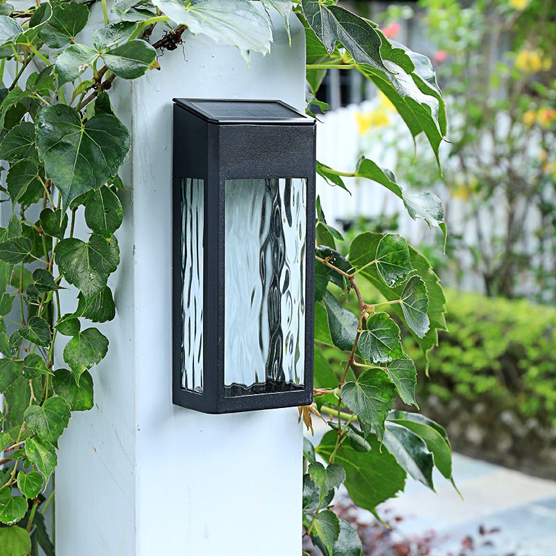 2pc Solar Fence Lights Solar Post Accent Light/Wall Light for Outdoor,  Porch and Garage, Body in Aluminum and Glass Waterproof