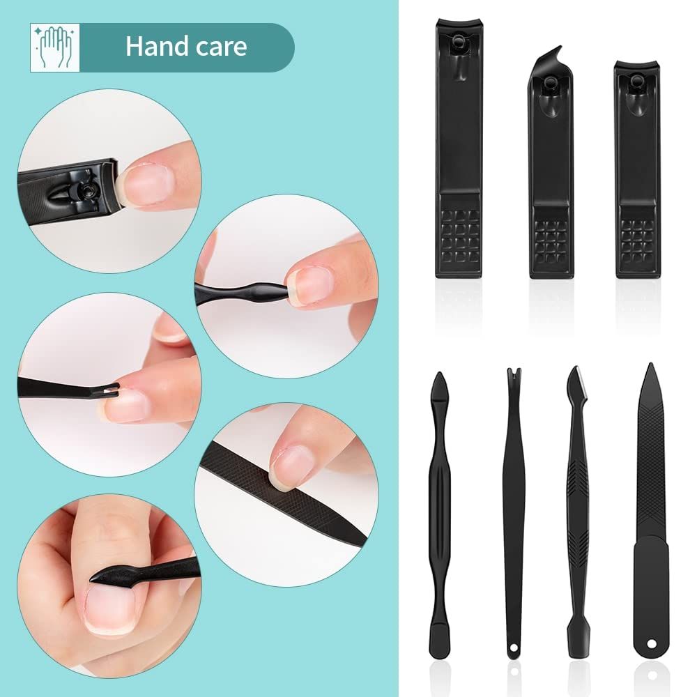 Manicure Set Stainless Steel Nail Clippers Pedicure Kit Portable Travel Household Nail Scissor Kit Nail Cutter Tool Set (18pcs)