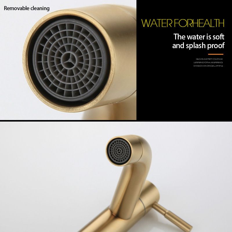 Solid Brass Single Handle Circular Faucet for Bathroom Sink | High Arc Faucet spout (Brushed Gold)
Drain and Supply Line