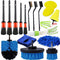 Car Detailing Brushes Kit 18pcs Auto Detailing Brushes Set for Car Seat Cleaning Car Engine Detailing Kit Motorcycle Interior