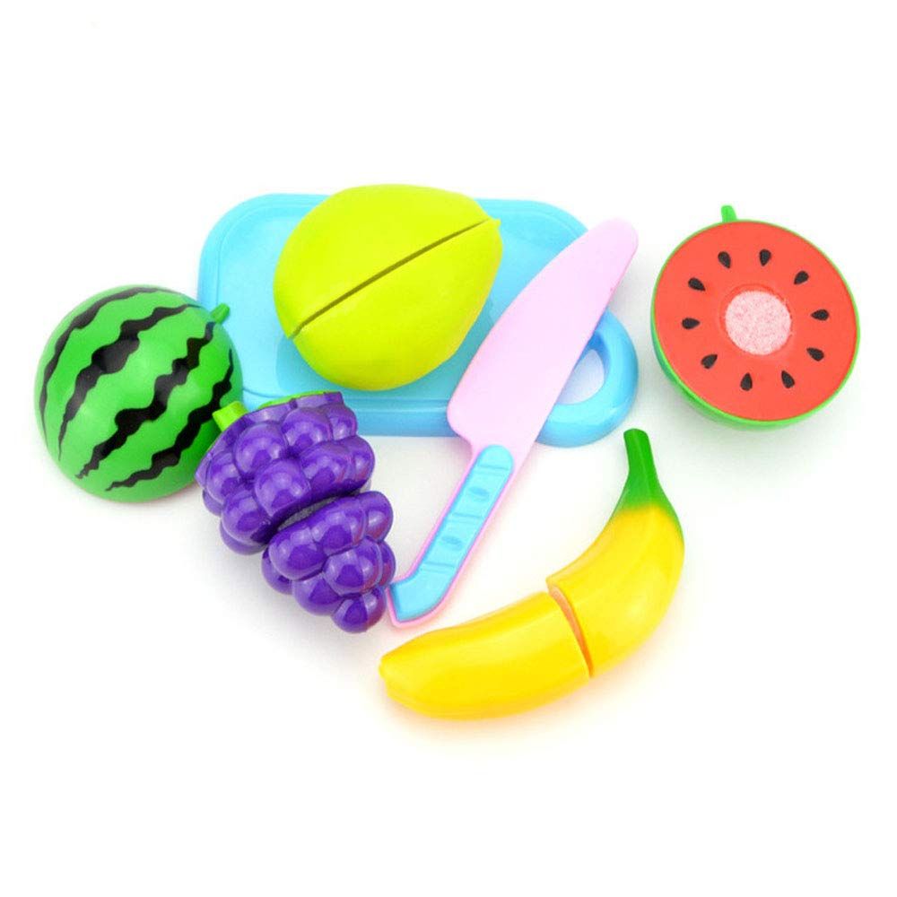 Play Food Set for Kids Pretend Food Cutting Toy Vegetables and Fruits - Play Kitchen Accessories 23 Pieces Educational Playset