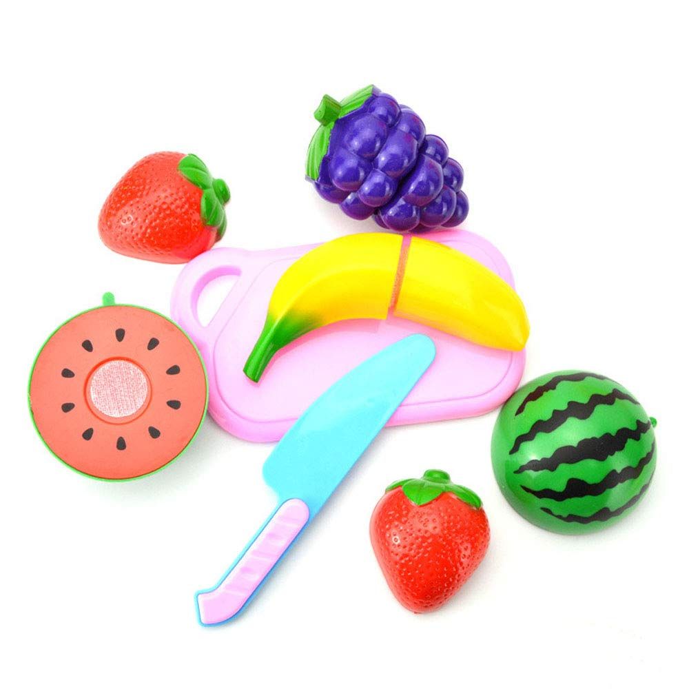 Play Food Set for Kids Pretend Food Cutting Toy Vegetables and Fruits - Play Kitchen Accessories 23 Pieces Educational Playset