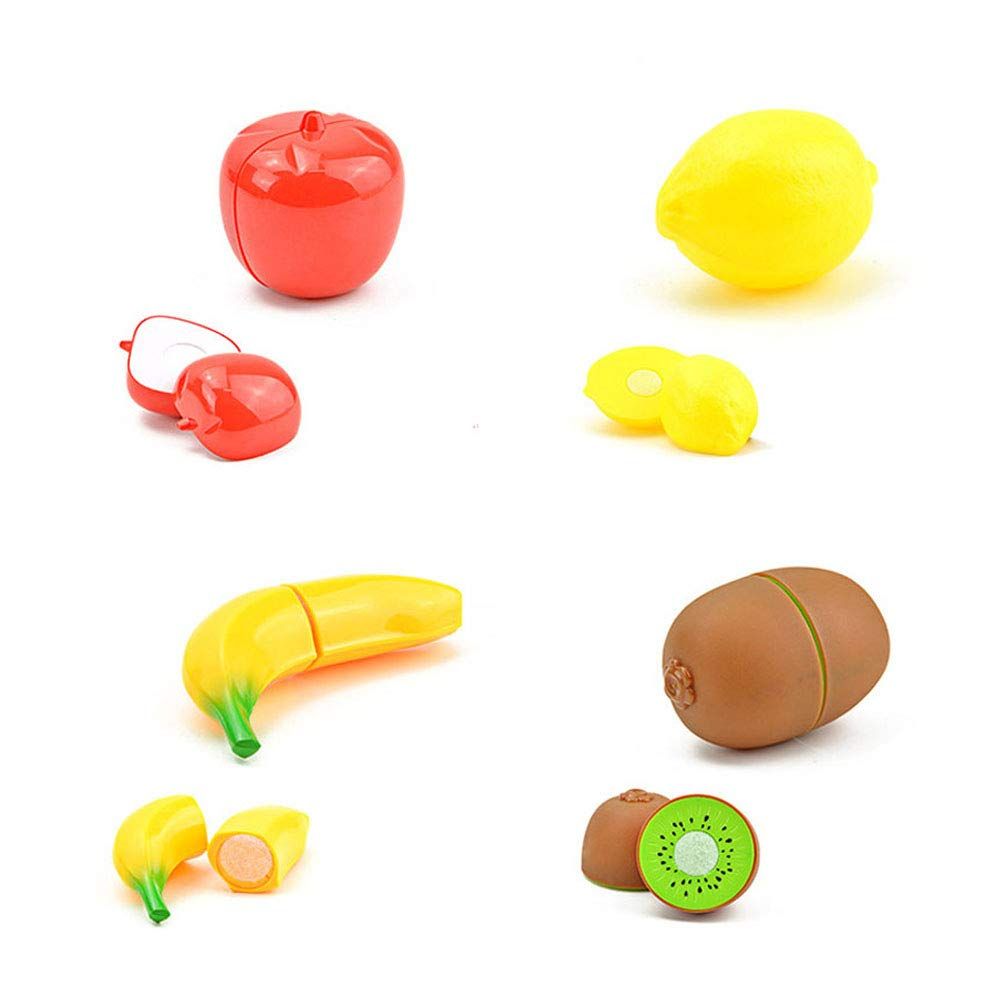 Play Food Set for Kids Pretend Food Cutting Toy Vegetables and Fruits - Play Kitchen Accessories 23 Pieces Educational Playset