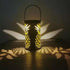 Solar Lantern Lights Outdoor Metal Hanging Solar Lights Retro Pineapple Pattern Projection Lamp for Porch Garden Outdoor Decor